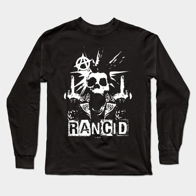 rancid skeleton punk Long Sleeve T-Shirt by calistoneug